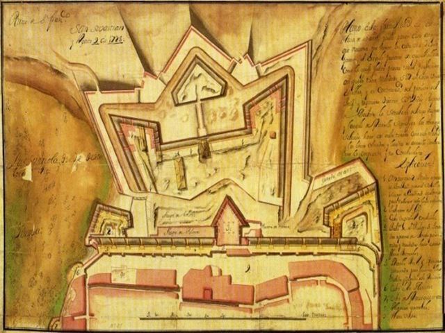 Plano de Luis Langot, 1728. (Serv. Geogr. del Ejército)