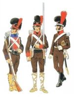 Voluntarios del 1º y 2º Batallones y Suboficial del 3º
