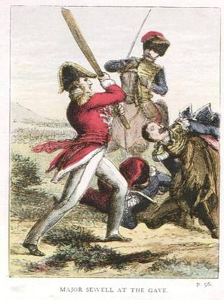 Dibujo de la época en la que aparece reflejado este oficial.