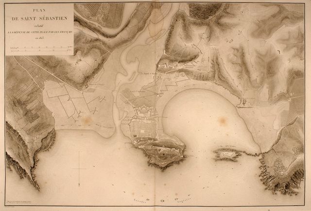 Título: 
Plano de San Sebastián sobre la defensa de la ciudad realizada por los franceses en 1813
Nº de documento: 
3443
Grabador: 
Collin, C.E. 
Fecha Soporte: 
1813
Descripción física:
1 plano de 60 x 89 cm en h. de 71 x 105 cm
Notas:
Escala en metros y en pies. Tiene impreso el sello del museo. Mancha de humedad en la parte superior central.
Materias:
Arte y Arquitectura-Edificios militares-Fuertes 
Arte y Arquitectura-Edificios militares-Murallas
Cartografía-Planos
Historia-Guerras-Batallas
Historia-Guerras-Guerra de la Independencia (1808-1814)
Paisaje natural-Arenales
Paisaje urbano-Ciudades
Topónimo:
Donostia-S.Sebastian - Gipuzkoa 
Urumea - Gipuzkoa 
Signatura: 
ZM : P,7
Localización: 
Museo Zumalakarregi Museoa 
