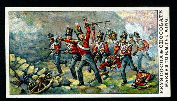 Coleccionable dentro de chocolatinas (1906).
Tradecard - Siege of San Sebastian | Fry's, 