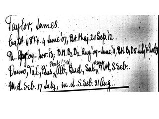 Ficha de James Taylor de la Chali's Roll Call.